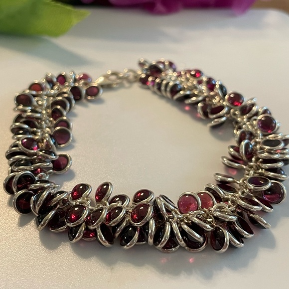 Silpada Garnet Cha-Cha Bead Bracelet RARE B1049 - Picture 5 of 15